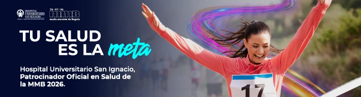 mujer finalizando la carrera !tu salud es la meta! husi - MMB 2026