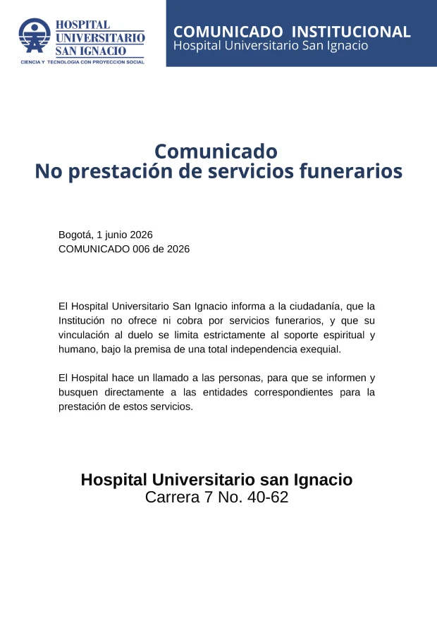 HUSI - Comunicado No prestación de servicios funerarios